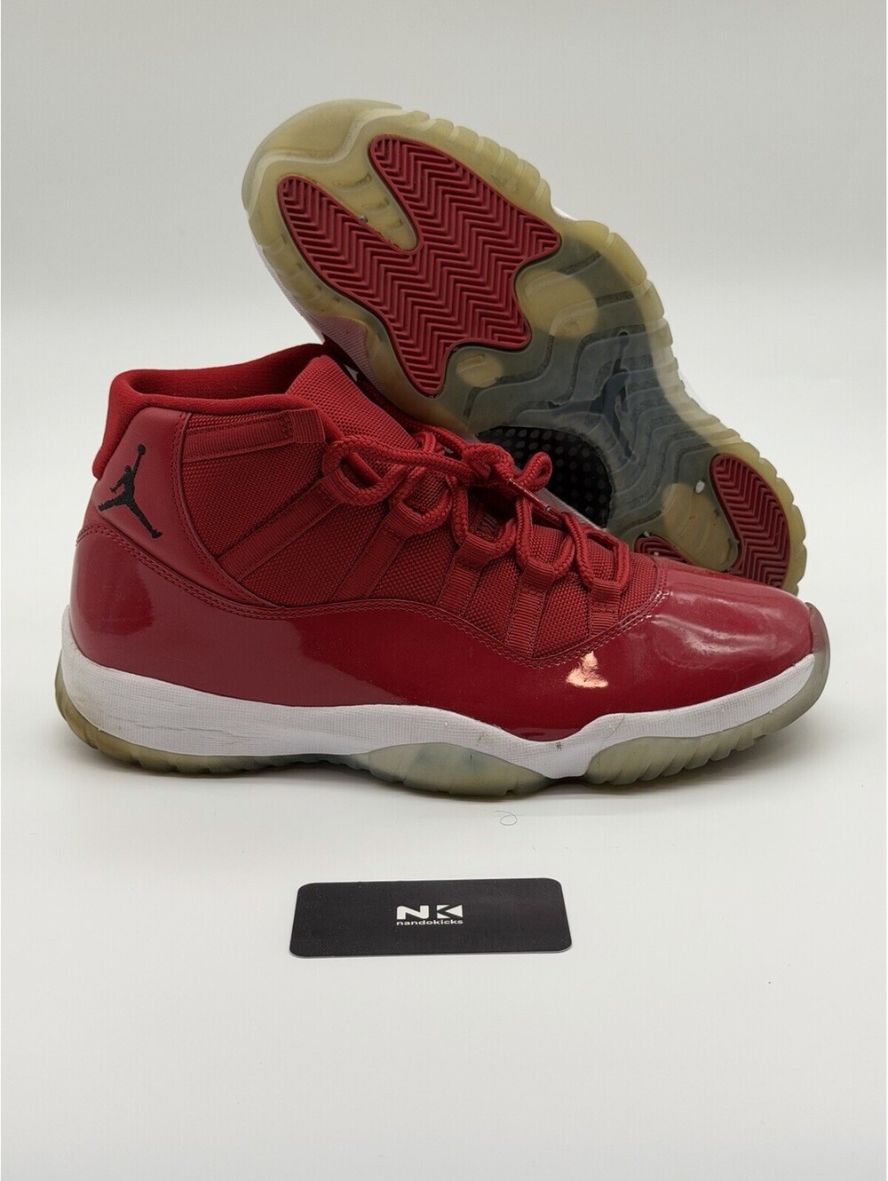 Jordan Air Jordan 11 Men’s Red High-Top Retro Win Like ’96 Sneakers Pre-Owned